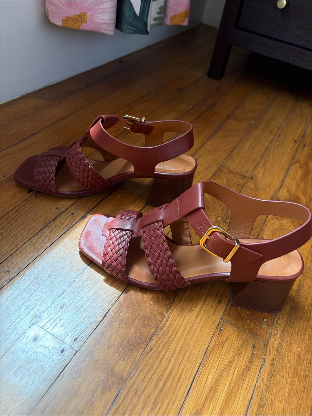 Sezane Felicia Women’s Braided Strap Block Heel Sandals - Picture 4 of 12
